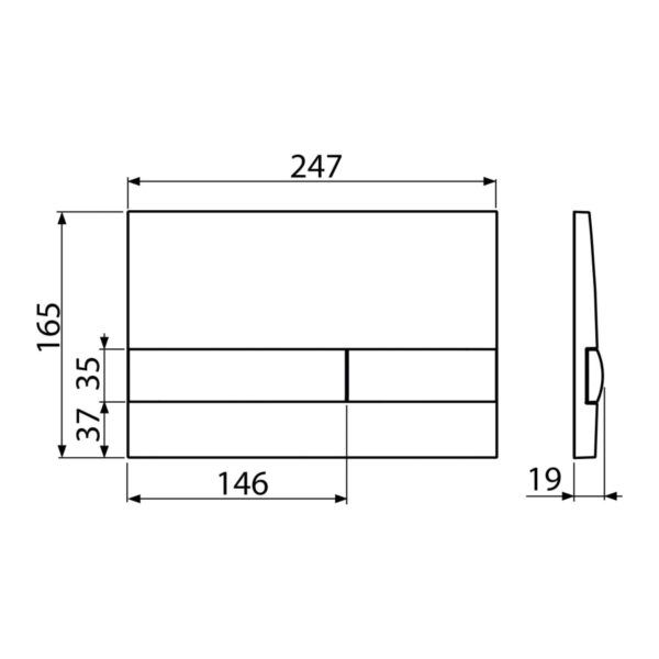 Tlačítko ovládací Alca M1710 bílé