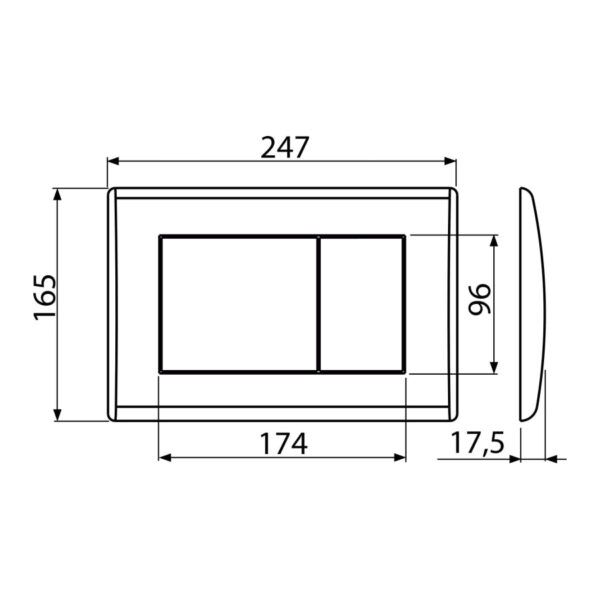 Tlačítko ovládací Alca M270 bílé