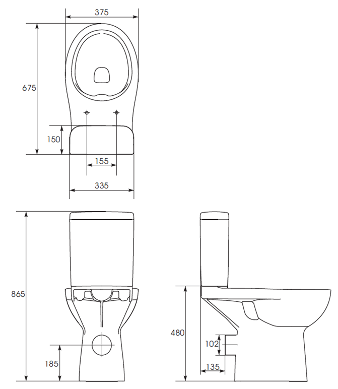 CERSANIT WC kompaktní Etiuda