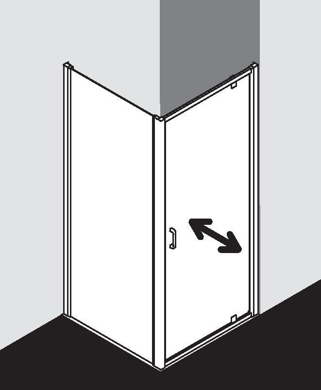 Kermi STINA 1-křídlé kyvné dveře