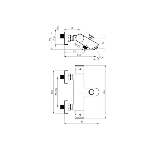 Vanová termostatická baterie THERMO-10