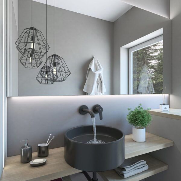 Podomítková umyvadlová baterie TORINO-1F set černá