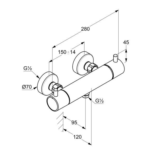 Termostatická sprchová baterie Kludi BOZZ