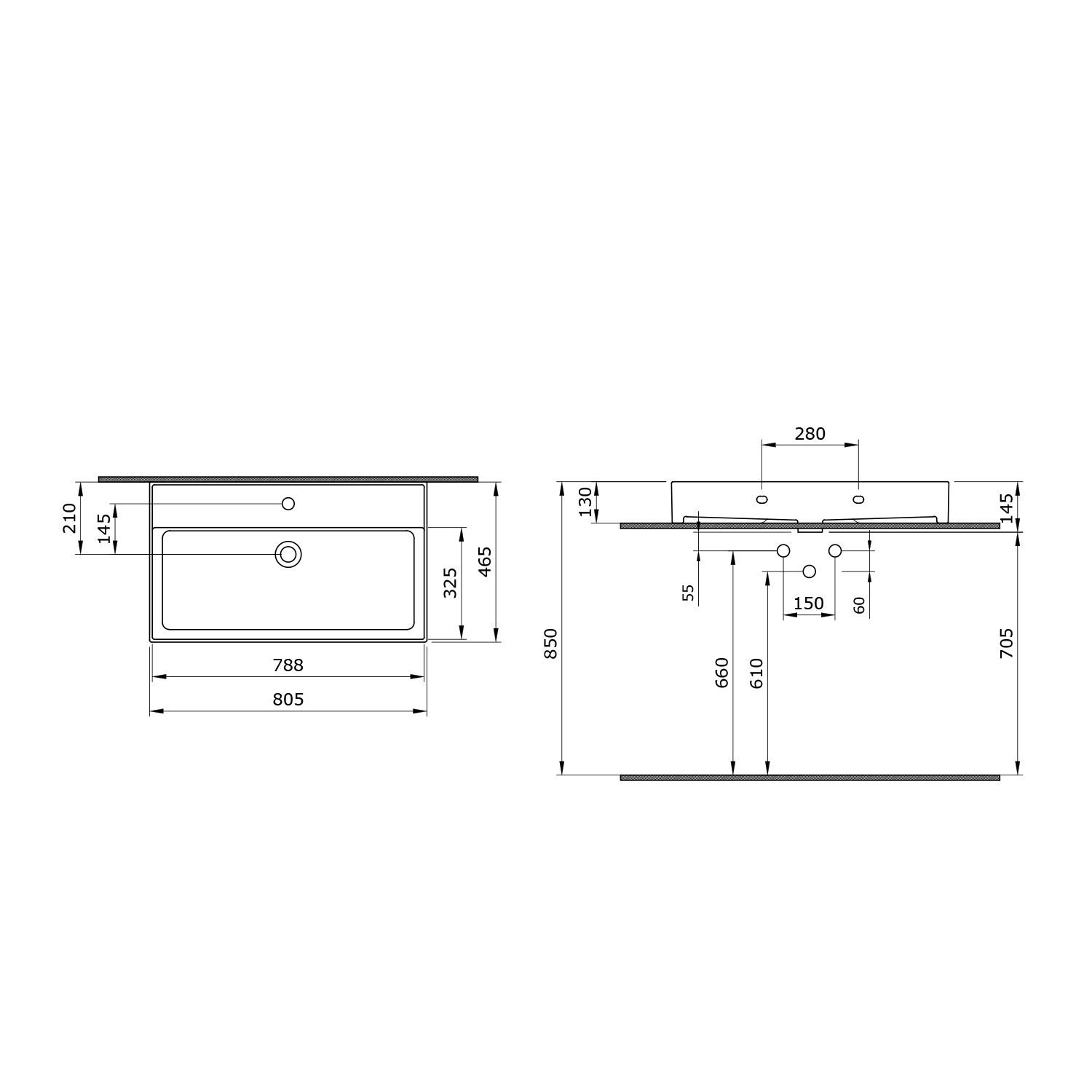 MILANO umyvadlo na desku MILANO umyvadlo na desku