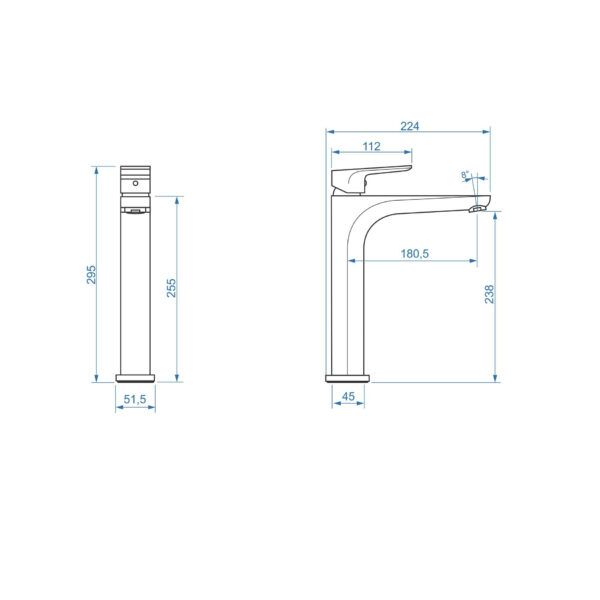 Umyvadlová baterie Dakota černá
