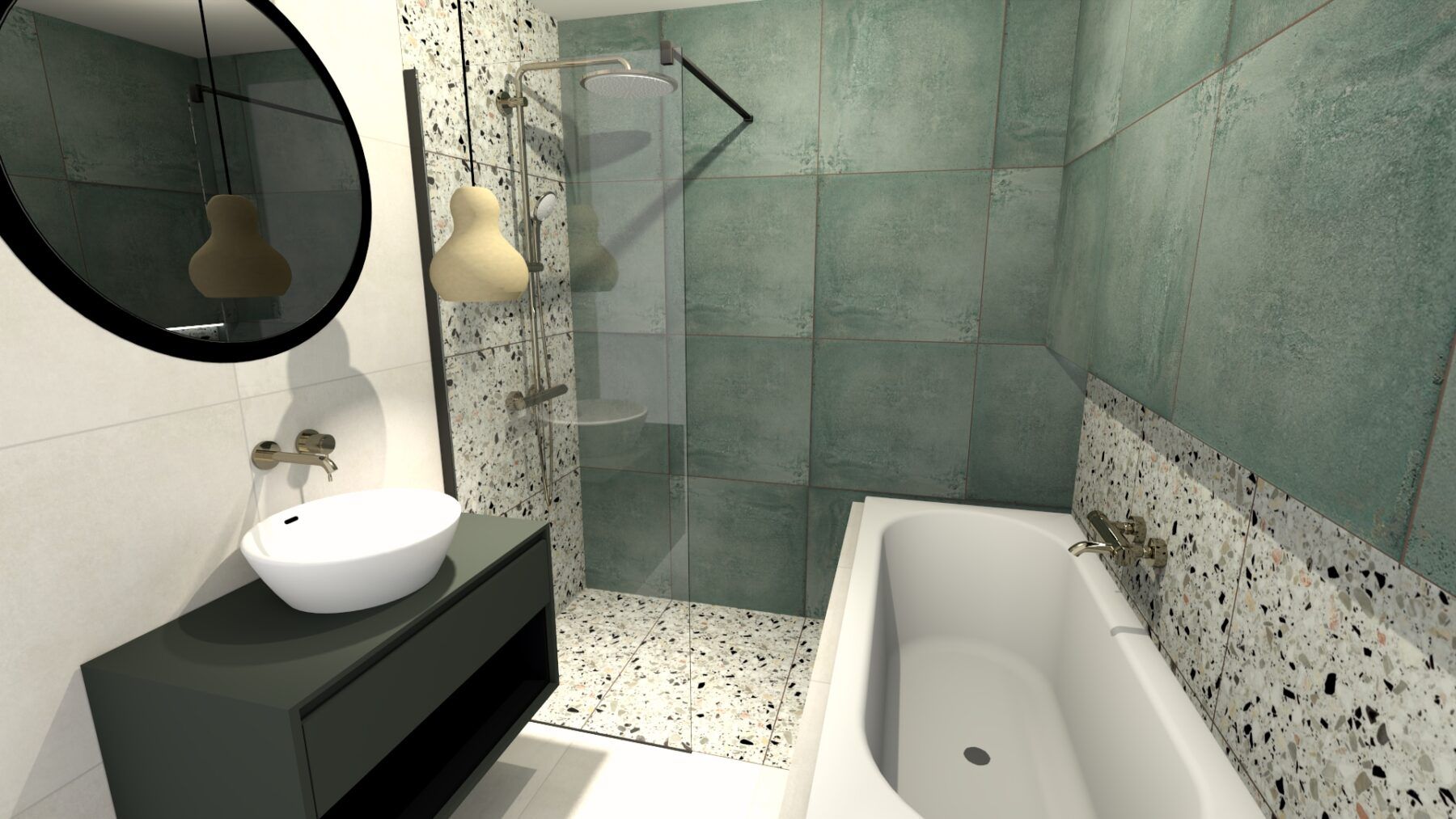 Kombinace kamene a stěrky