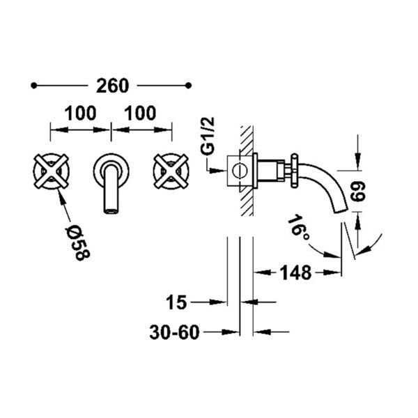 Umyvadlová baterie Mont Blanc