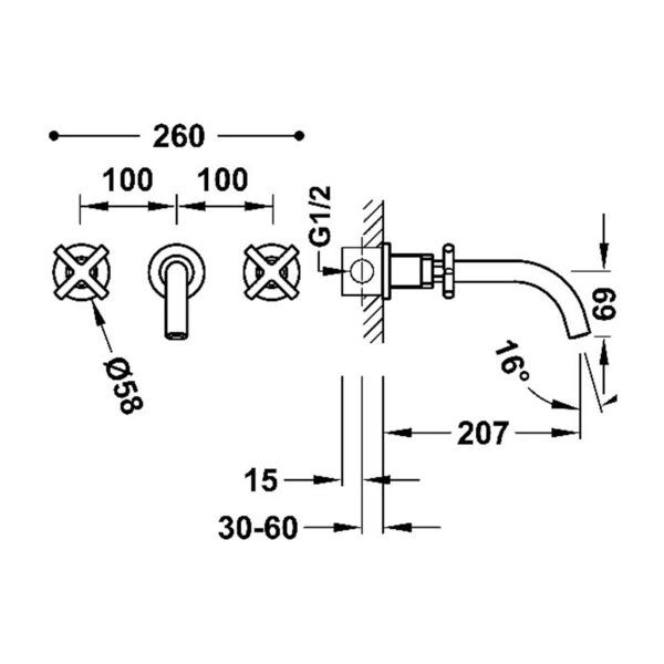 Umyvadlová baterie Mont Blanc