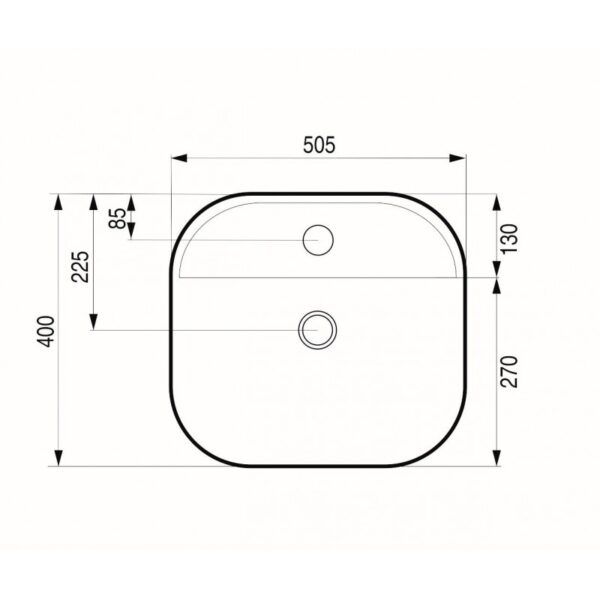 Umyvadlo na desku GRINZA