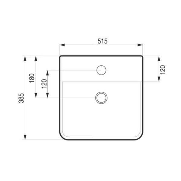 Umyvadlo na desku i nástěnné PIENO