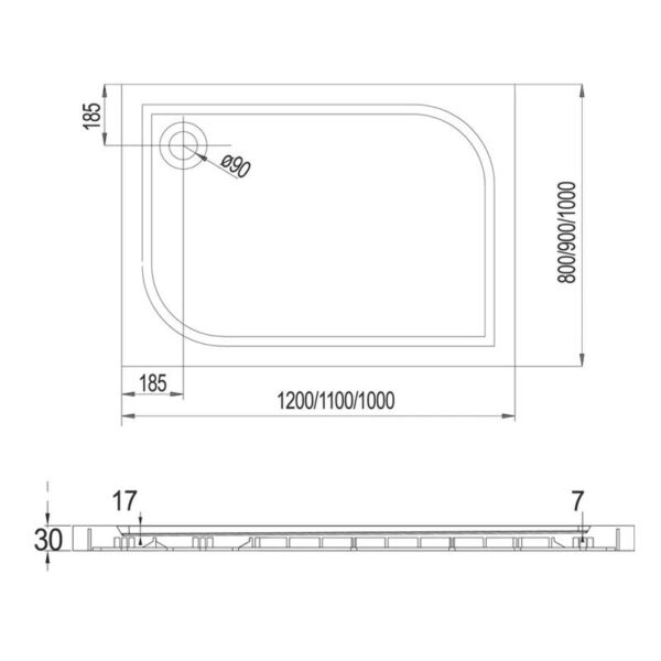 Lavilla sprchová vanička obdélník