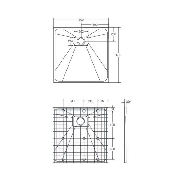 Sprchová vanička VEXO čtverec