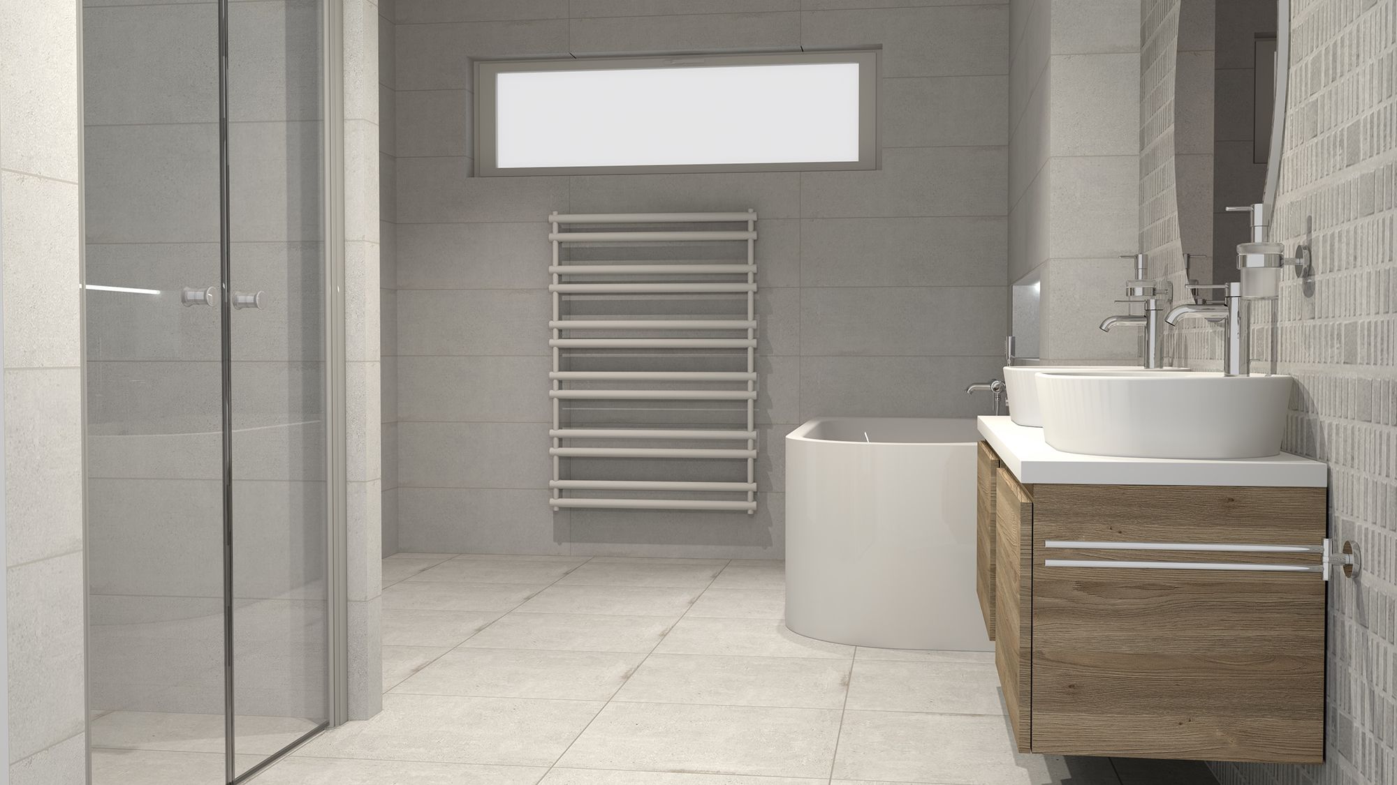 Stylový grafický návrh koupelny Stylový grafický návrh koupelny