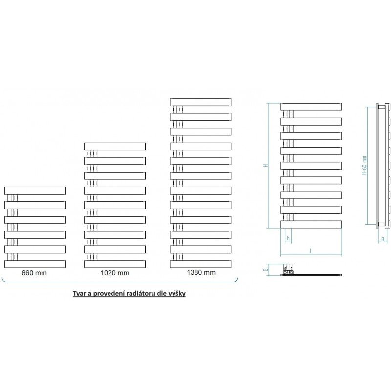 Koupelnový radiátor Edinburg Koupelnový radiátor Edinburg