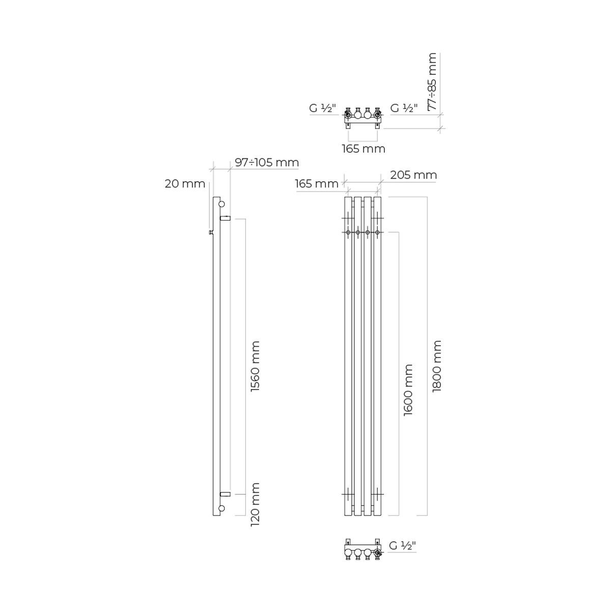 Koupelnový radiátor Stang Koupelnový radiátor Stang