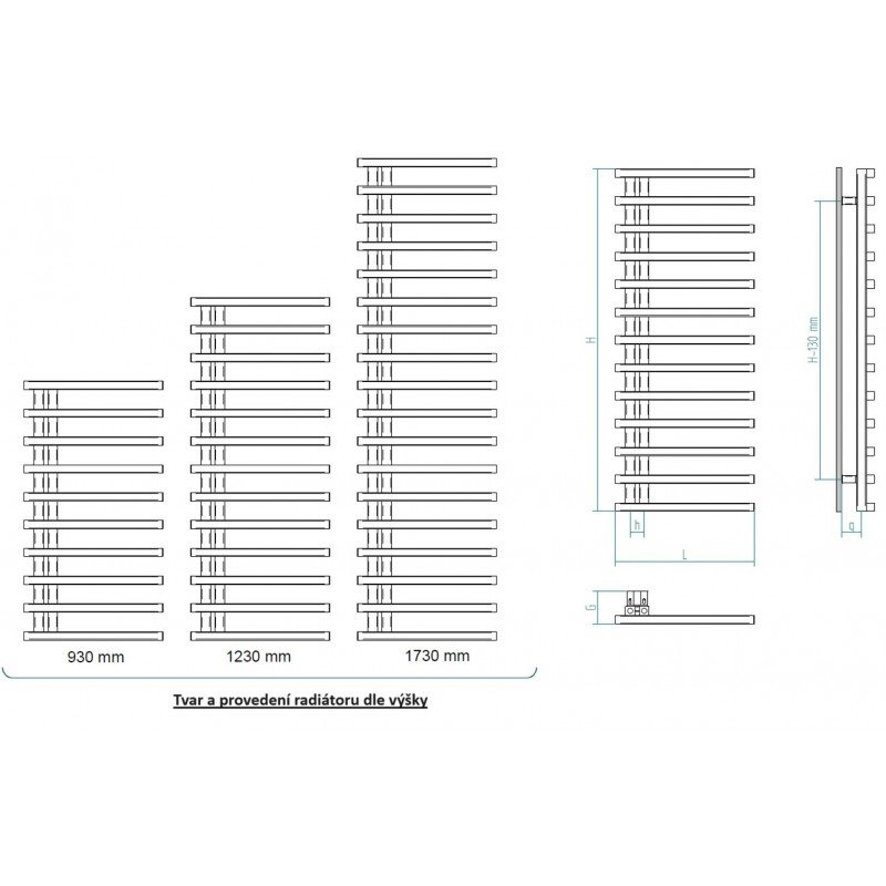 Koupelnový radiátor Darvel Koupelnový radiátor Darvel