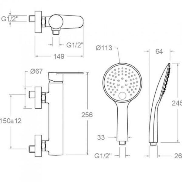 Sprchová baterie Alexia
