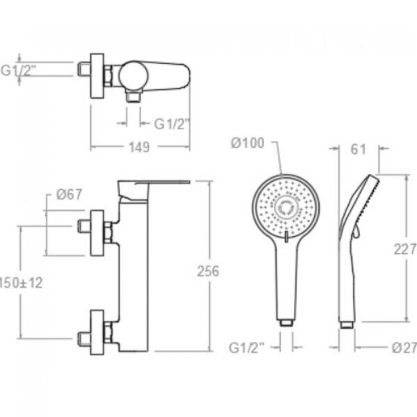 Sprchová baterie Alexia